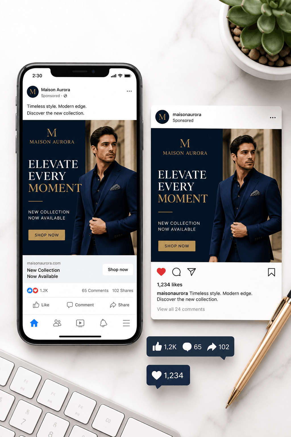 Paid social ad creative